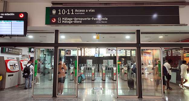 Entrance to the train station, M�laga Mar�a Zambrano