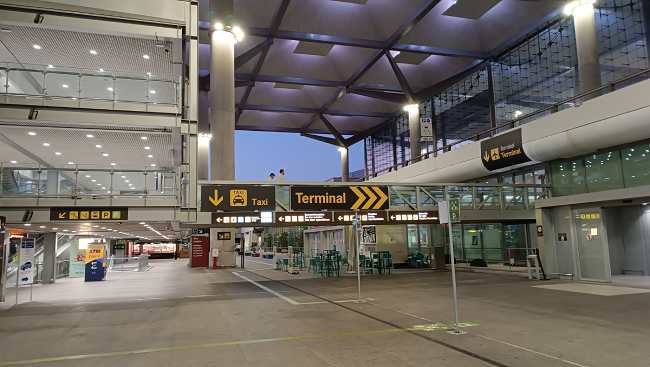 Airport taxi rank