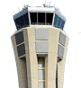 Malaga airport air control tower